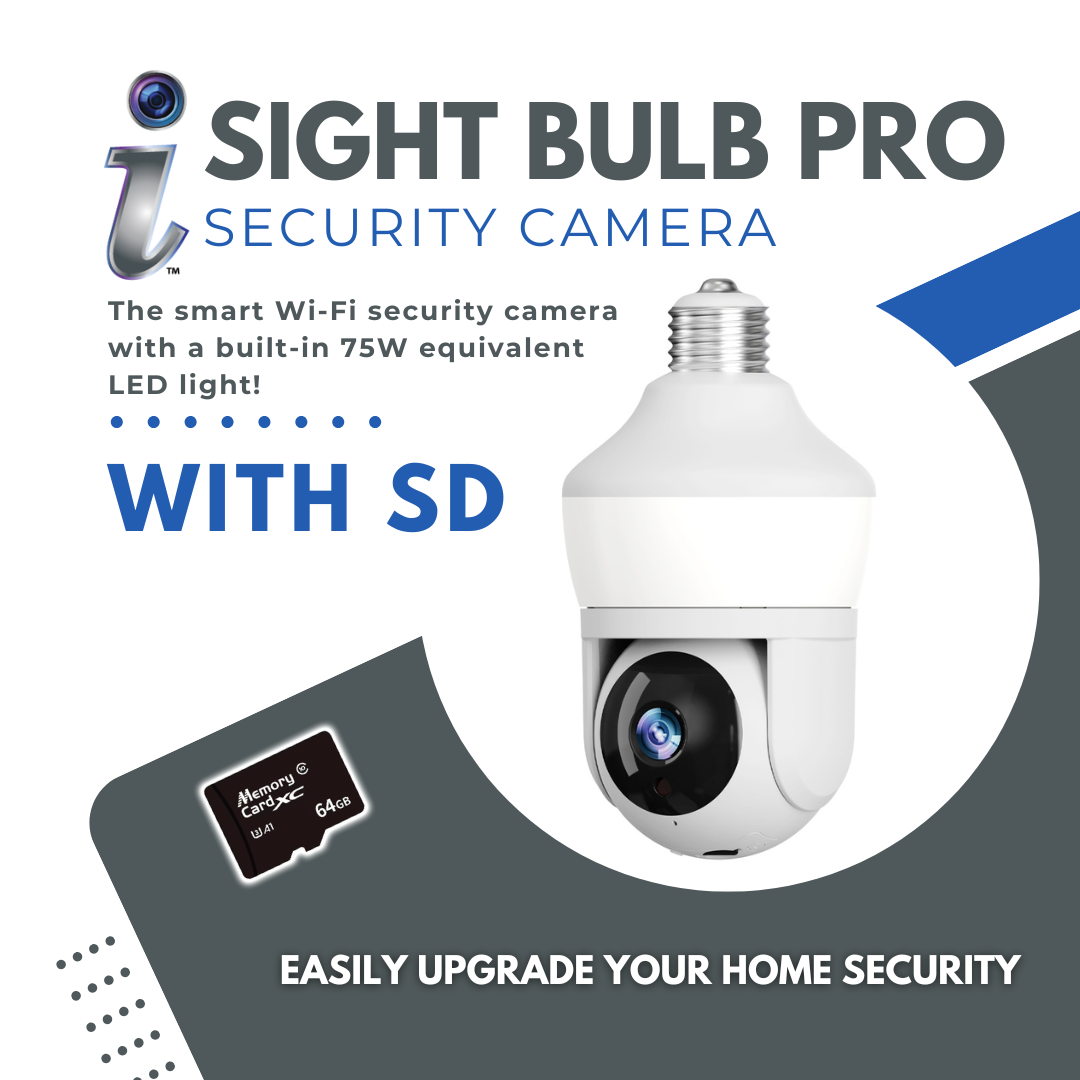 i Sight Bulb PRO with 64GB microSD Card