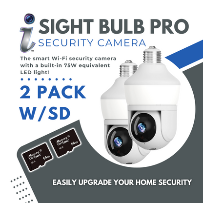 2x Bundle of i Sight Bulb PROs with microSD Cards